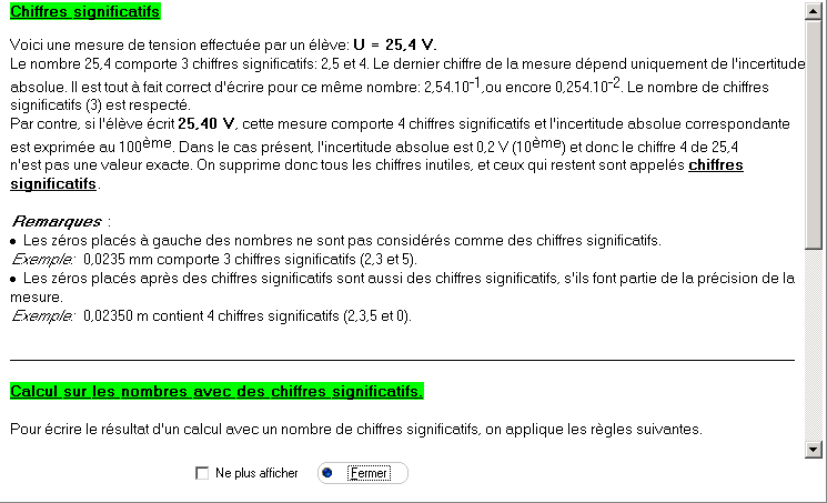 cours chiffres significatifs